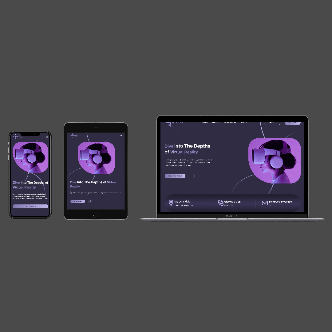 Creative, modern landing page with animation